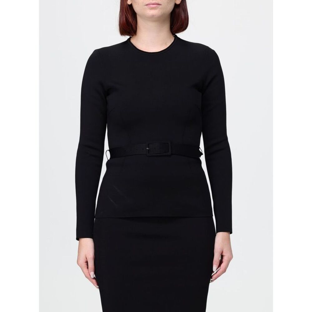Tom Ford Women Tom Ford Slim Fit Long-Sleeved Viscose Top With Waist Belt